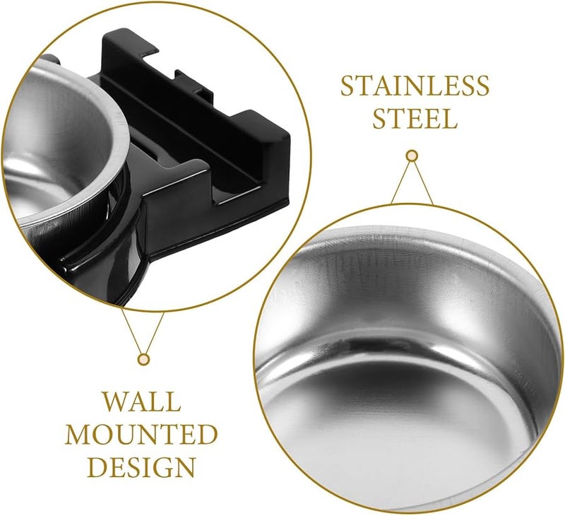 حامل جدار من الفولاذ المقاوم للصدأ، منفضة سجائر سوداء دخانية، إكسسوار للحمام، للاستخدام التجاري الداخلي - Image 3